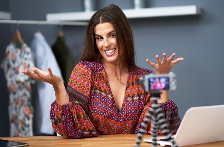 Business Woman Recording Video