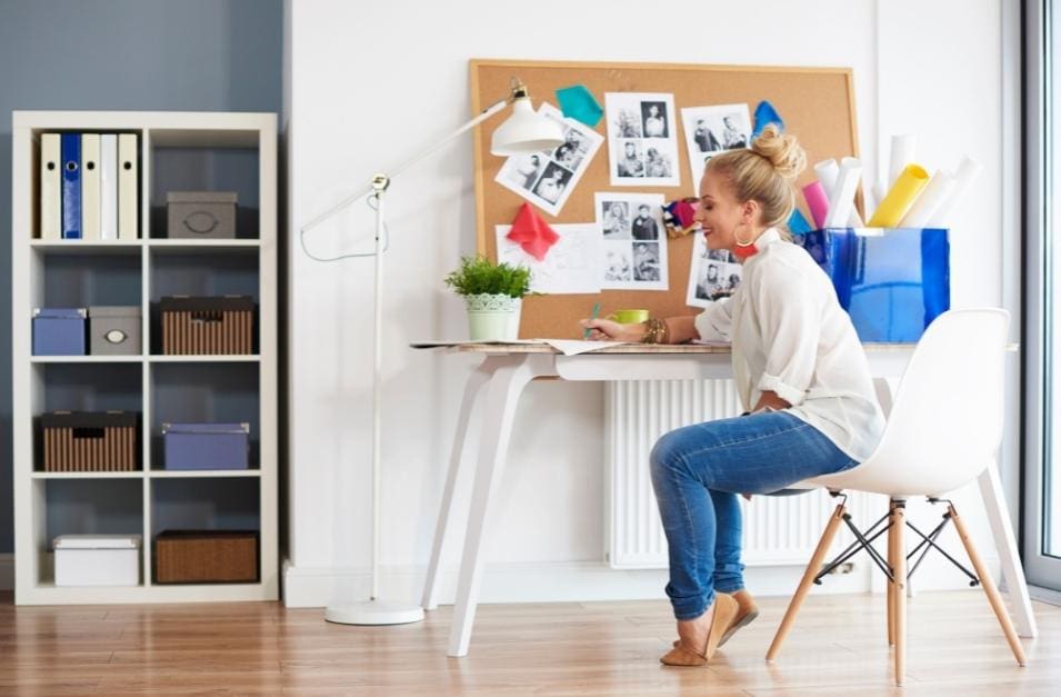 Business Woman with Vision Board